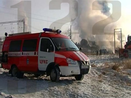 Цистерна сошла с рельс на севере страны